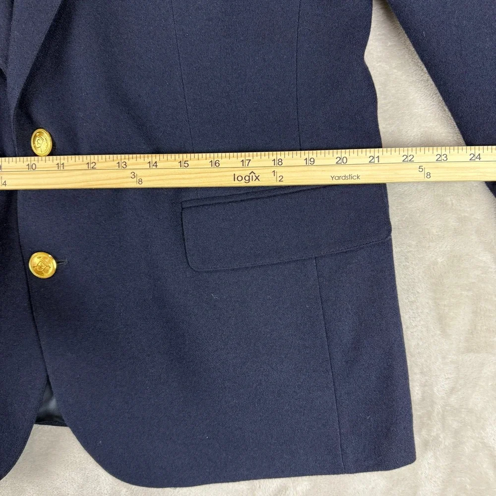 VTG Polo University Club Ralph Lauren Blazer Men 44R? Navy Wool Gold Buttons 90s